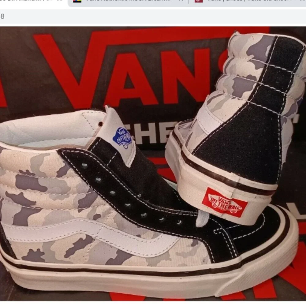 Vans Sk8-Hi 38 Dx Anaheim Factory Camo/Gray Men's 3.5/Women's 5 VNOA38GFV7G